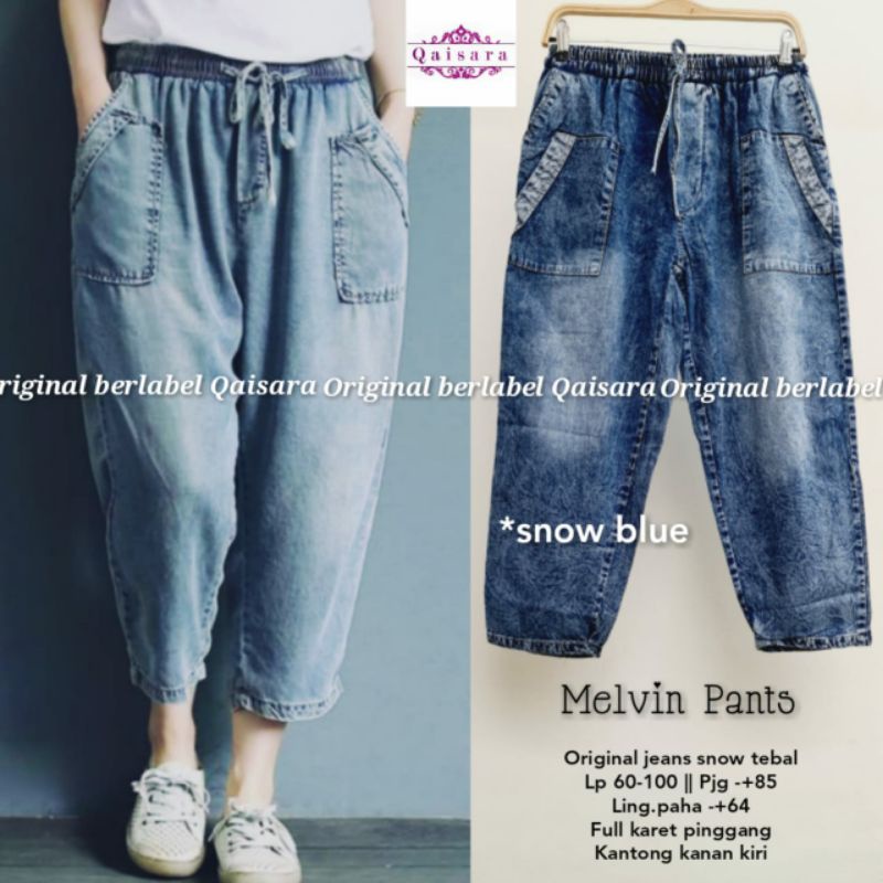 (READY STOK MELVIN PANTS SNOW BLUE) + MICHIO KULOT ori by QAISARA