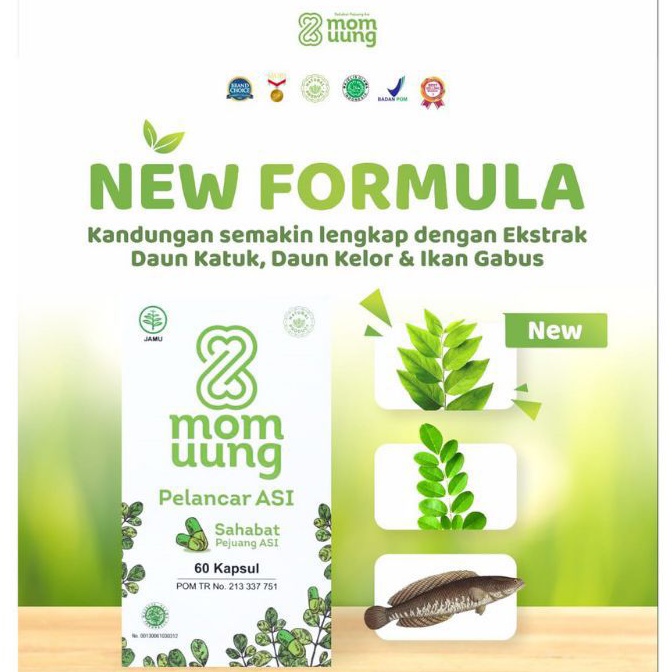 BPOM Halal Kelorcap Momuung mom uung Booster Asi Pelancar ASI Mom Uung Cookie Mylkflow Mom Uung Nipple Cream / Herbilogy breastfeeding