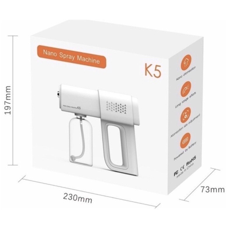 Nano Spray Disinfectant Model K5 380 ML ORIGINAL siap kirim