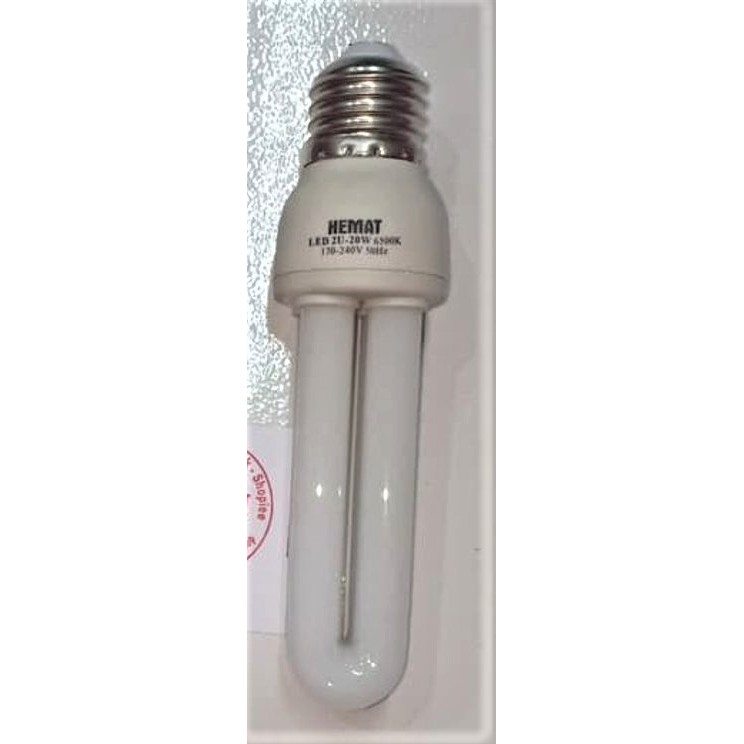 Lampu Led 2U Hemat 20 Watt PLC LED 2U 20w 2U 20W 20Watt bohlam LED Lampu lilin LED Hemat terang