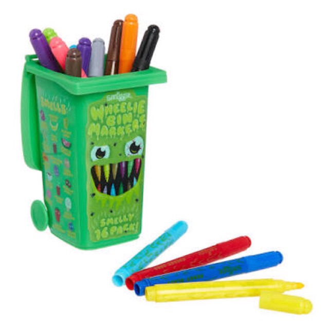 

READY STOCK Smiggle wheelie bin marker 16packs