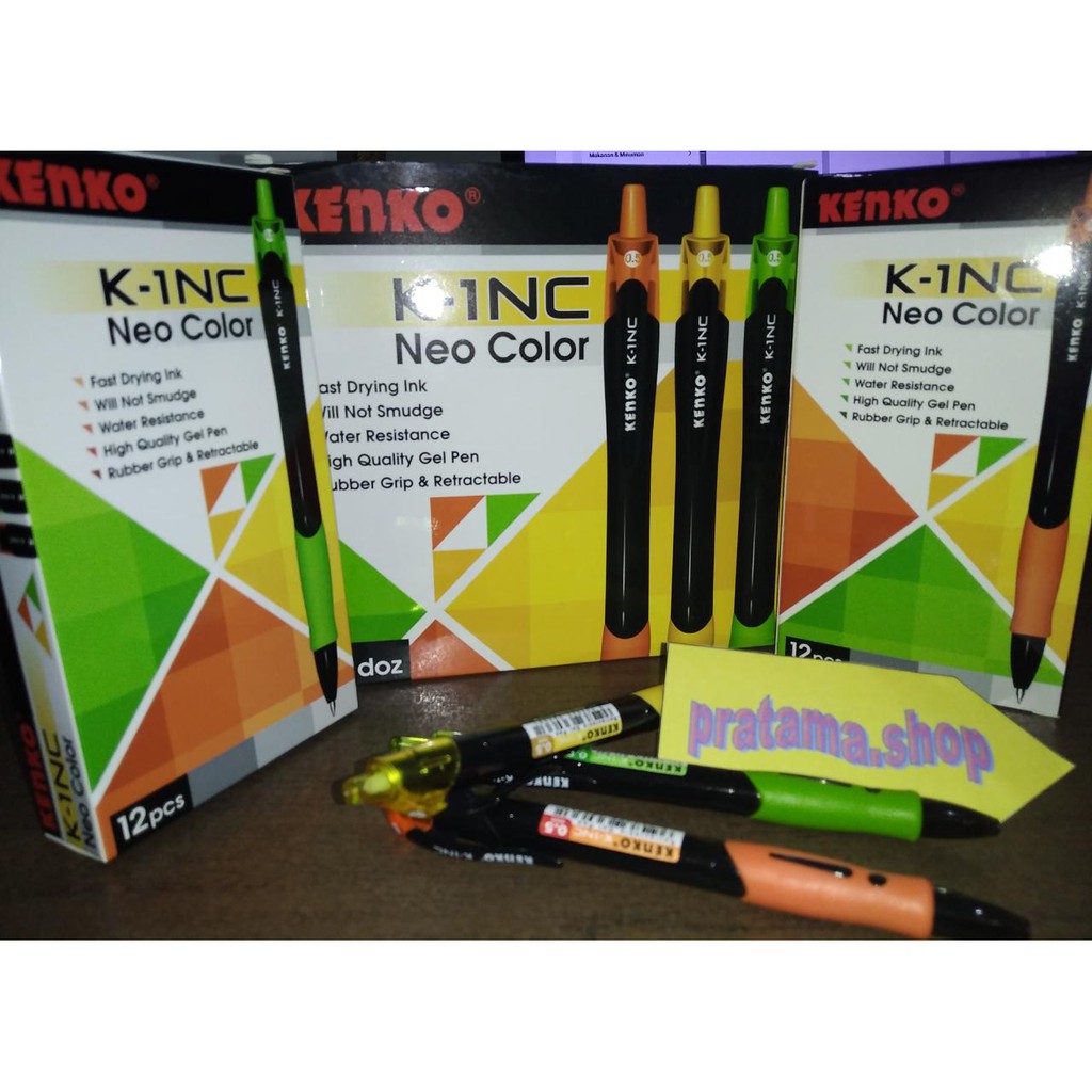 

Pulpen Gel Kenko K-1NC Neo Color (0.5)