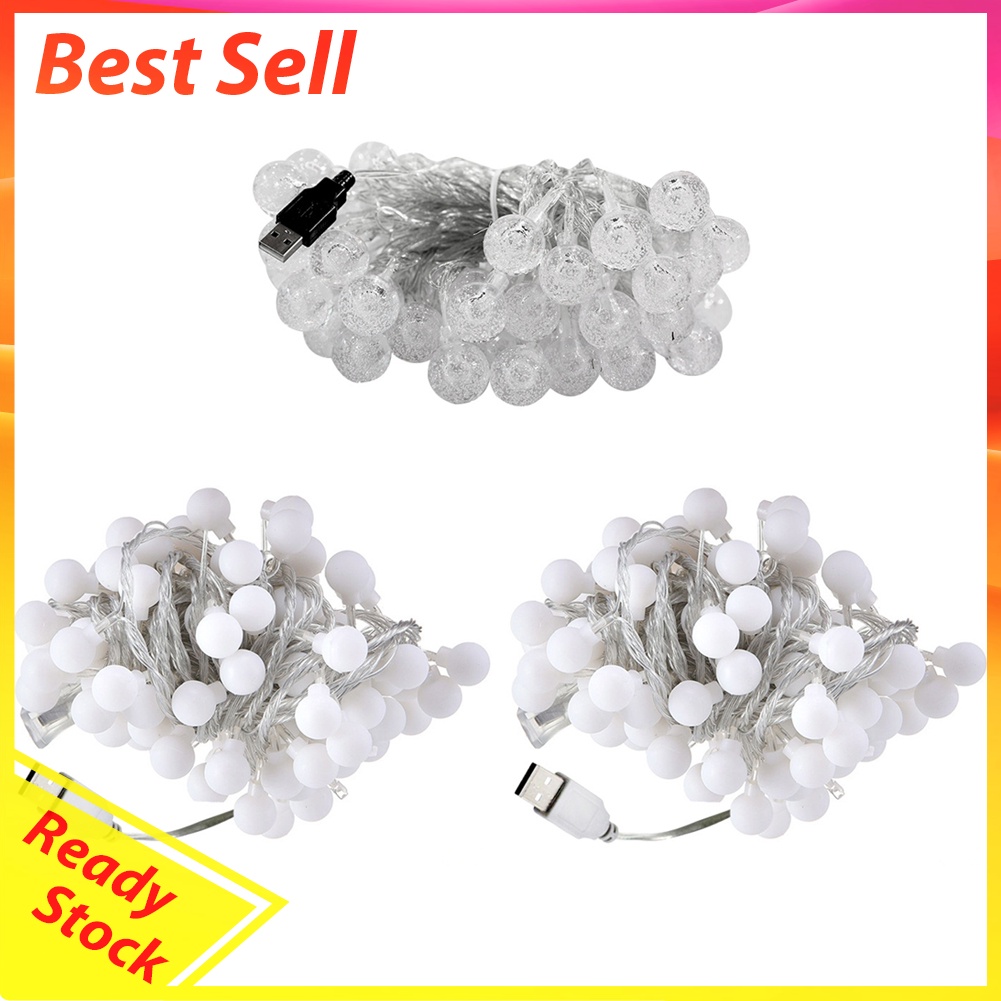 10m Outdoor Camping LED Light String USB Charging Hanging Decorative Lights