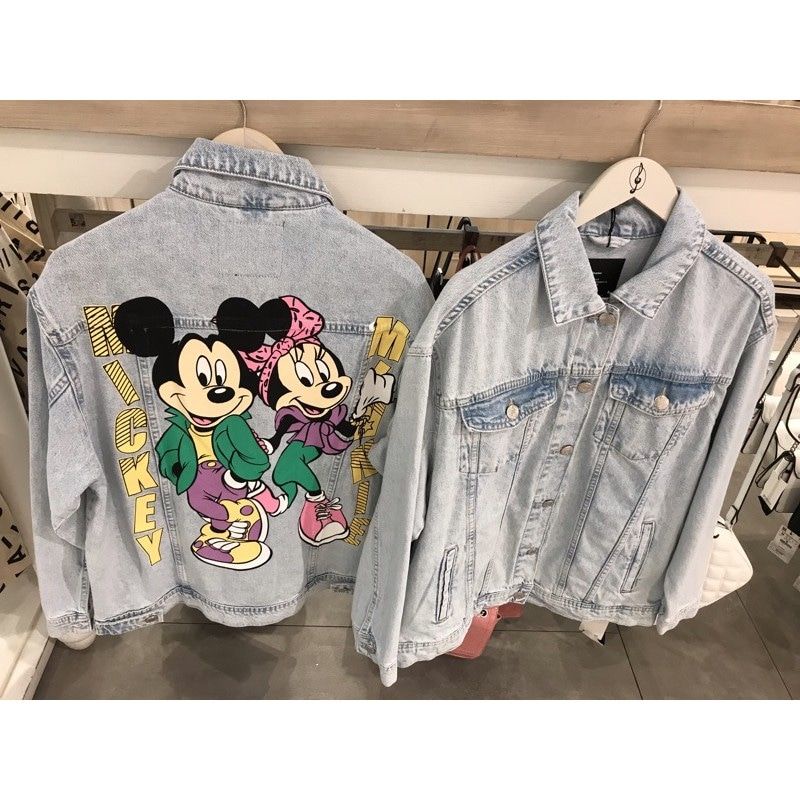 Stradivarius Mickey & Minnie Mouse Jacket Jeans 100% Original