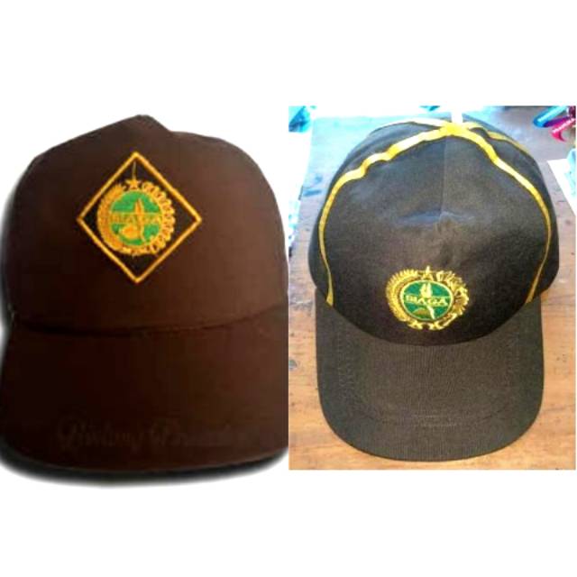 Topi siaga BORDIR - topi siaga putra - topi siaga putri - topi sekolah - topi seragam sekolah