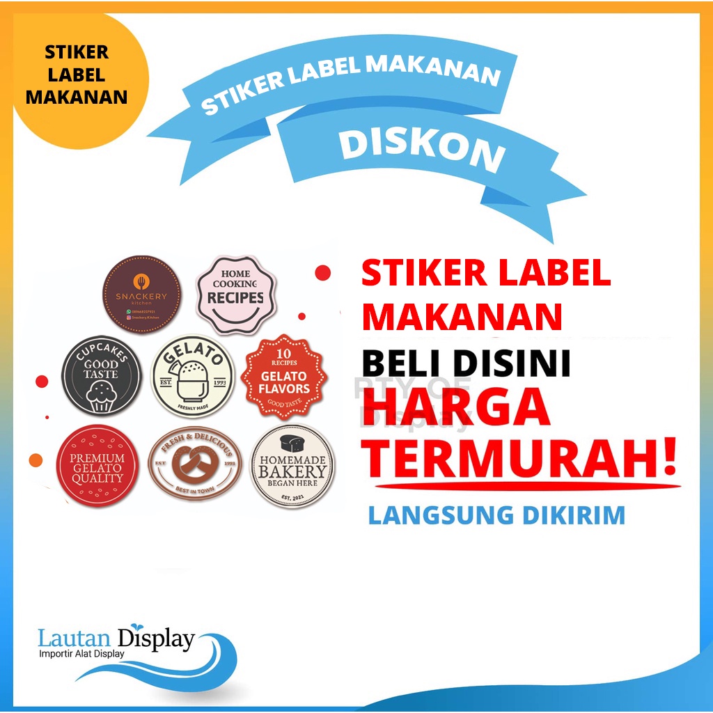 Jual Cetak Sticker Logo Bulat Chromo Stiker Botol Minuman Label