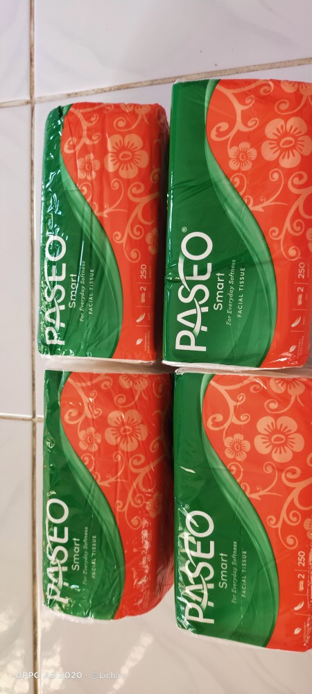 Tissue Paseo Wajah Isi 250 Sheet / Tisu Travel [ 1 Kg Muat 4 Pack ] - Facial Paseo Tisupaseo Smart