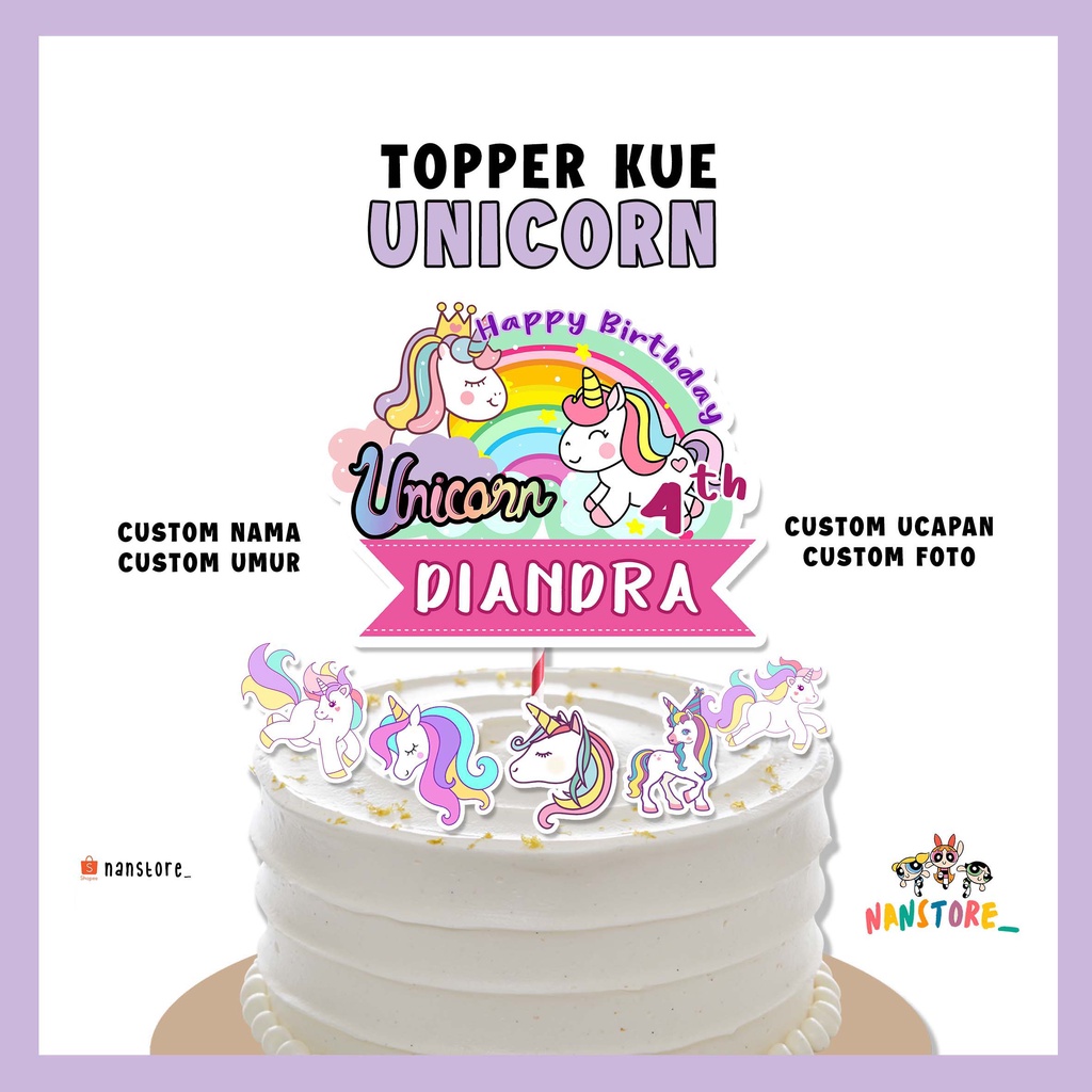 Topper Cake Custom Unicorn