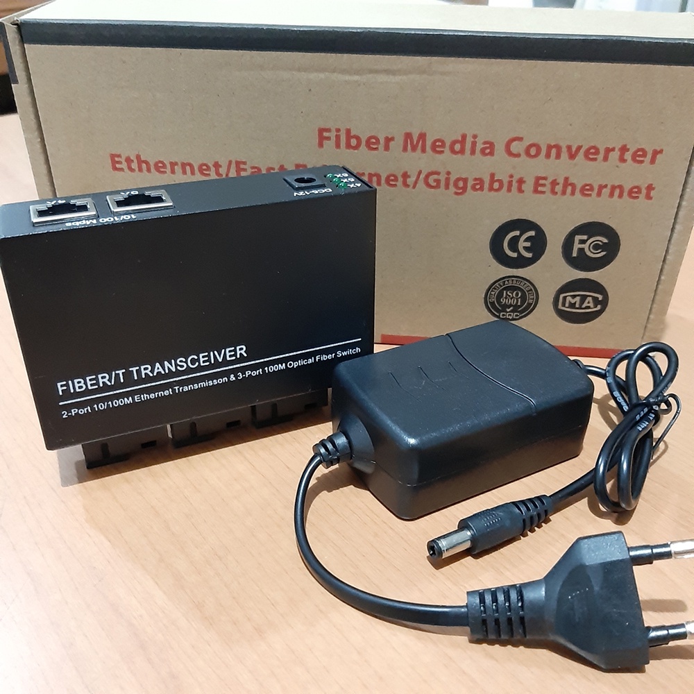 FO - Fiber Optic Converter 2 RJ45 3 SC 10/100Mbps Ethernet Switch