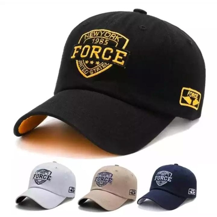 Topi Baseball Force Bordir Trendy | terjangkau Good quality Unisex| real pict Original