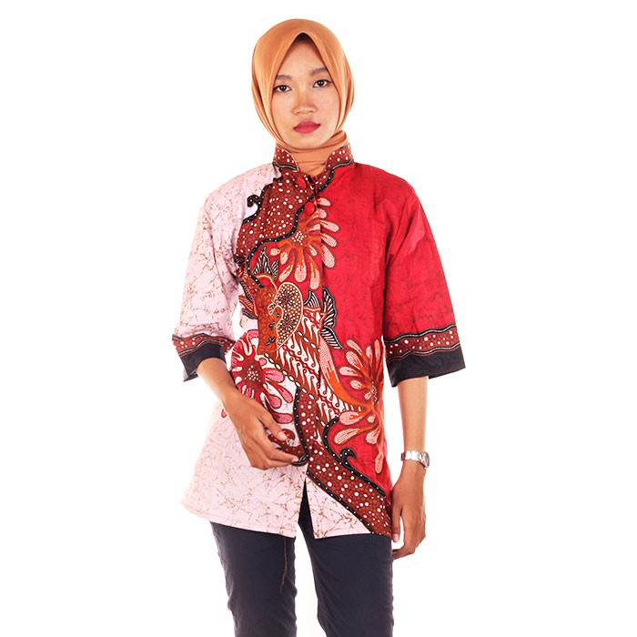 Blus Batik I Baju Batik Atasan Wanita  Riyan