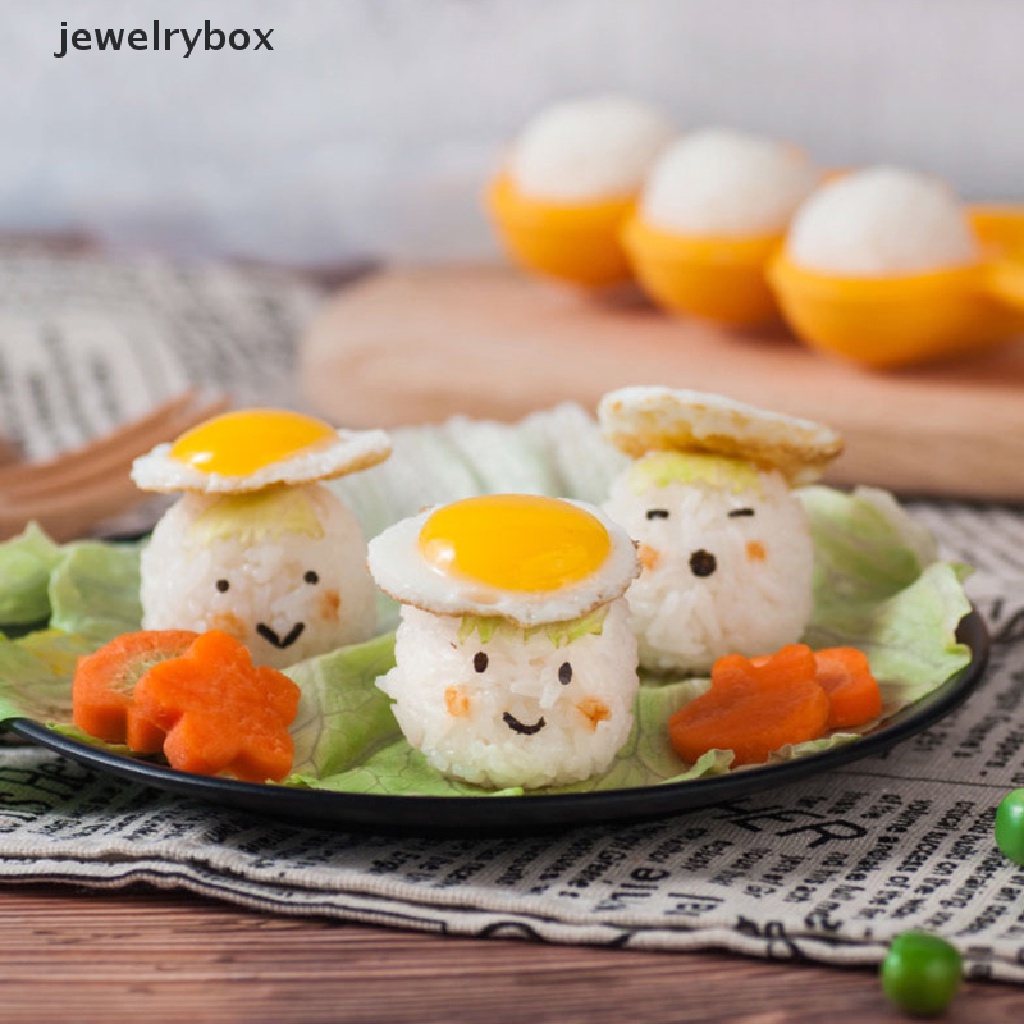 (jewelrybox) 2pcs / Set Cetakan Nasi / Sushi DIY Untuk Anak-Anak