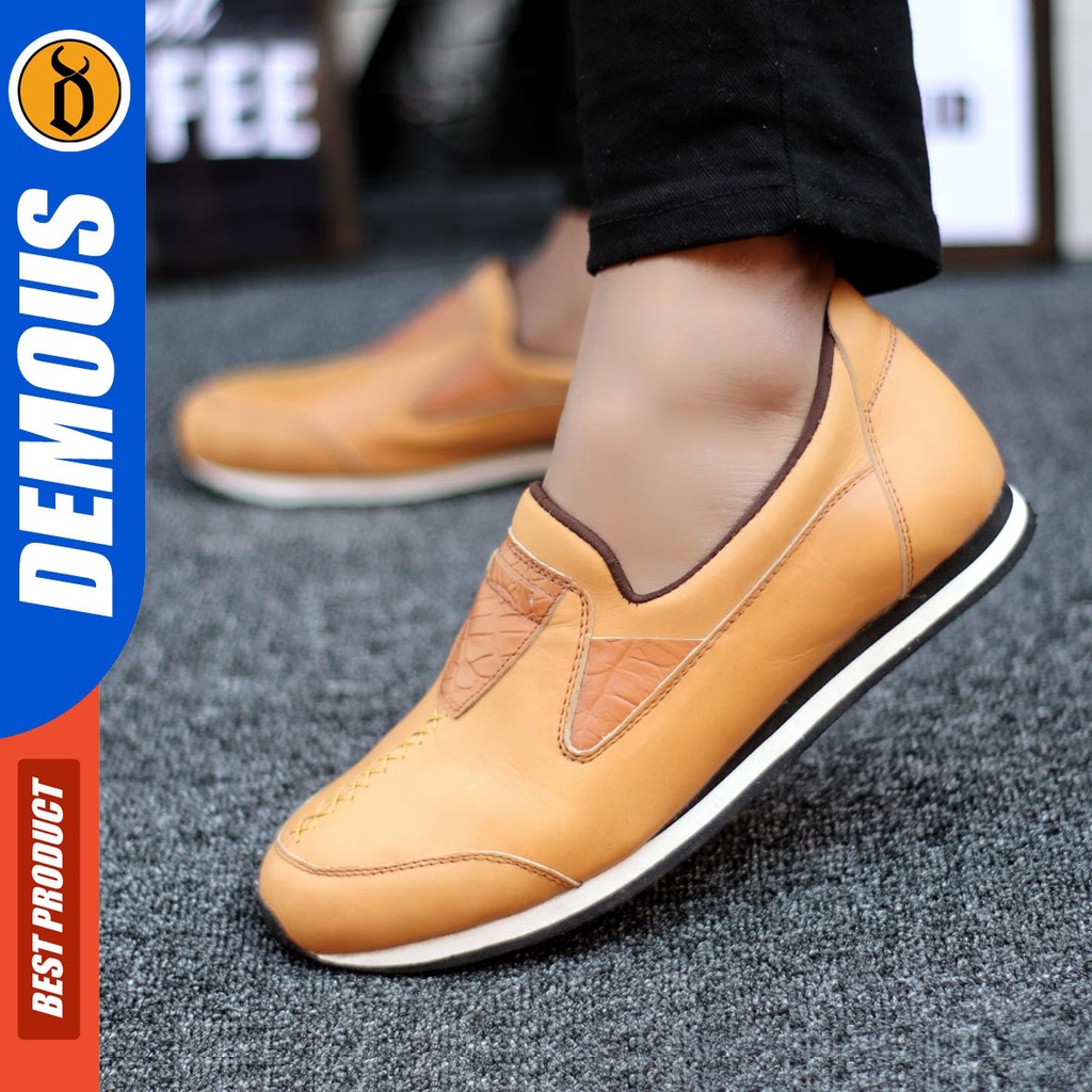 Sepatu Sneakers Pria Casual Kulit Asli DEMOUS KEFLA