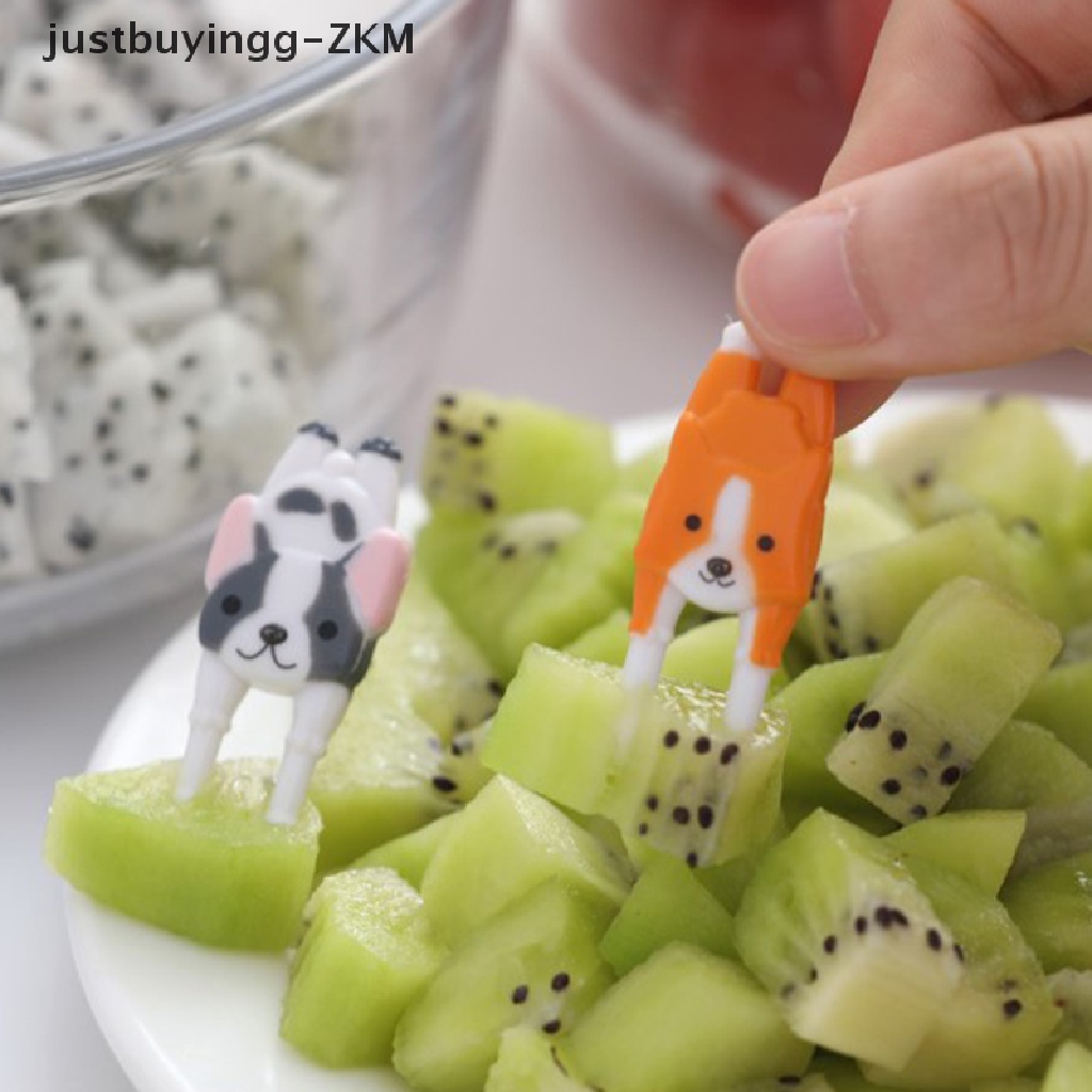 [justbuyingg] 7Pcs Mini Animal Picks Snack Cake Dessert Food Fruit Forks Bento Accessories [zkm]