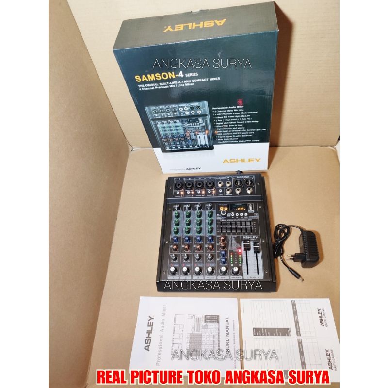 Mixer Audio Ashley Samson 4 Original / Mixer Ashley Samson4 / Mixer 4 Channel Usb Bluetooth