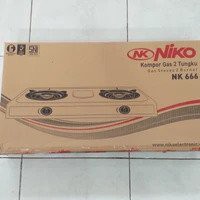 Kompor Gas Dua 2 Tungku Stainelss Stenless NK 666 NIKO