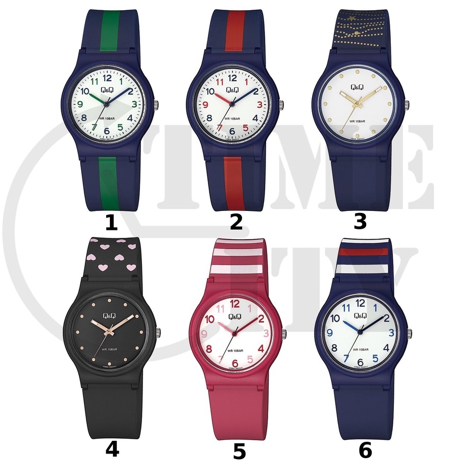 Q&amp;Q QnQ QQ Original Jam Tangan Wanita Motif Analog Rubber - V06 V06A Water Resist 10 BAR