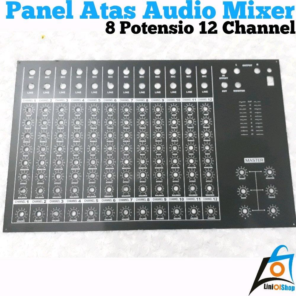 Panel atas Audio mixer 8 Pot 12 Ch onderdil top