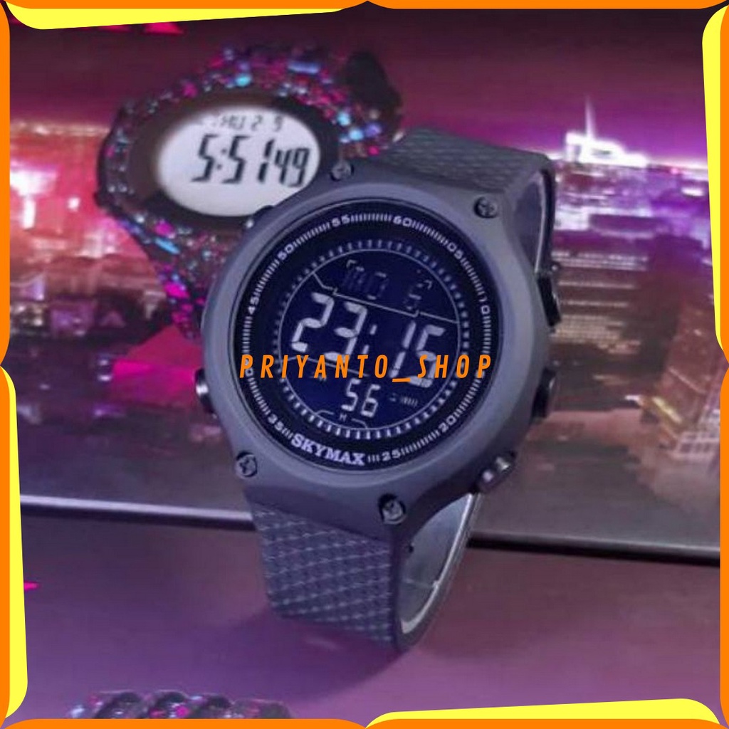 TALI JAM TANGAN RUBBER STRAP SKYMAX G1810 PRIA SKYMAK SKYMEX G1810 HITAM