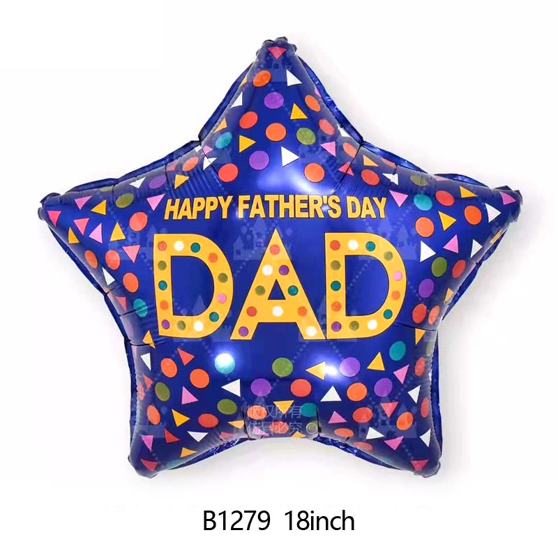 HAPPY TIME BALON FOIL TEMA FATHER'S DAY HARI AYAH JUMBO BULAT BINTANG BALON UNTUK ORANG TUA PESTA HAPPY BIRTHDAY HBD