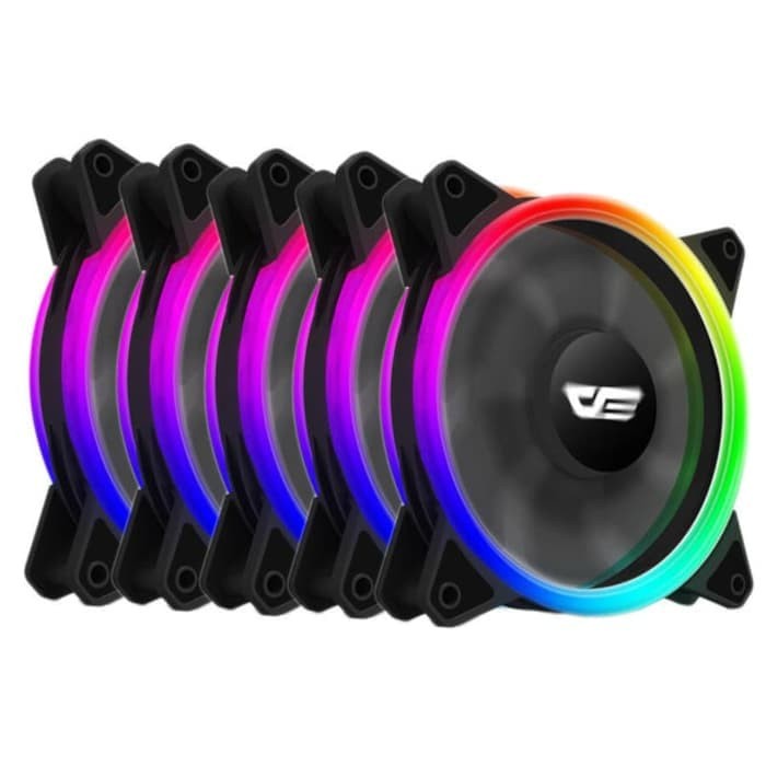 CPU Cooler Aigo DR12 Pro 5in1 RGB Double Ring [5 Fan + Controller]