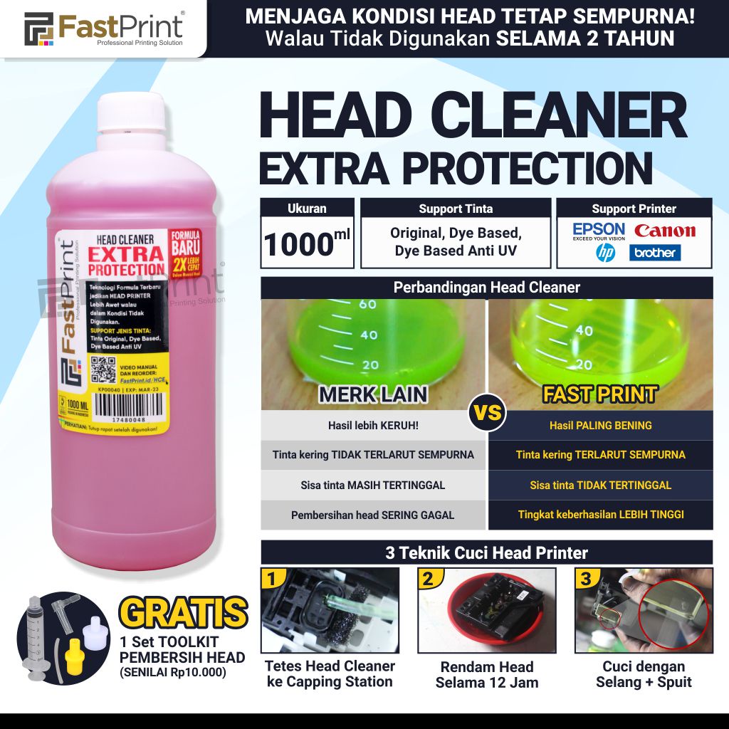 Head Cleaner Extra Protection Fast Print 1000 ML