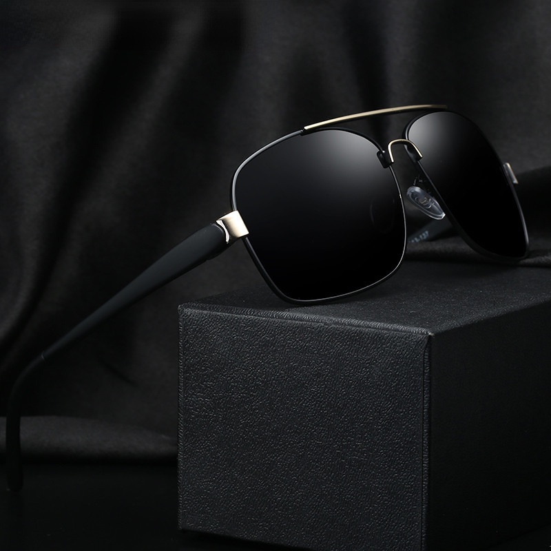 Kacamata Hitam Polarized Night Vision Dengan Frame Metal Untuk Pria Mengemudi