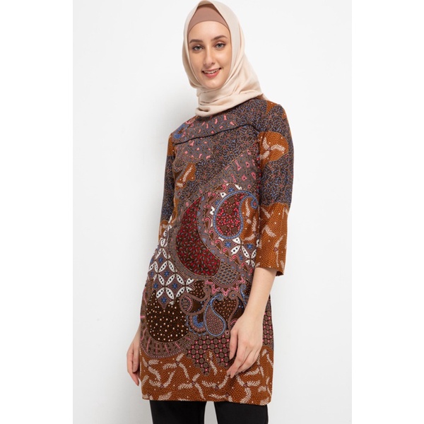 Promo Adikusuma By ArjunaWeda Dress Batik Wanita Parsley Kawung- Merah - Merah S Limited