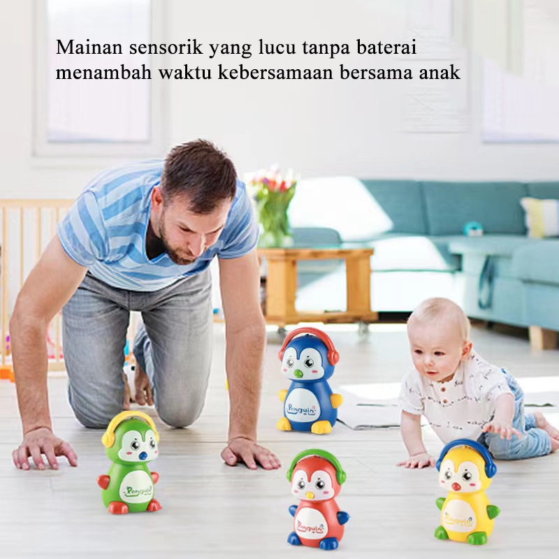 [1KG 23PCS] Babyland Mainan mobil Anak Kecil Penguin Jalan Jalan / Mainan Bayi Penguin Press &amp; Go