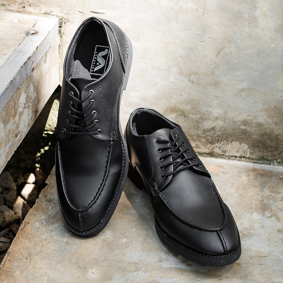 HARVARD BLACK |ManNeedMe x Lvnatica| Sepatu Pantofel Pria Formal / Kantor Derby Shoes ORI