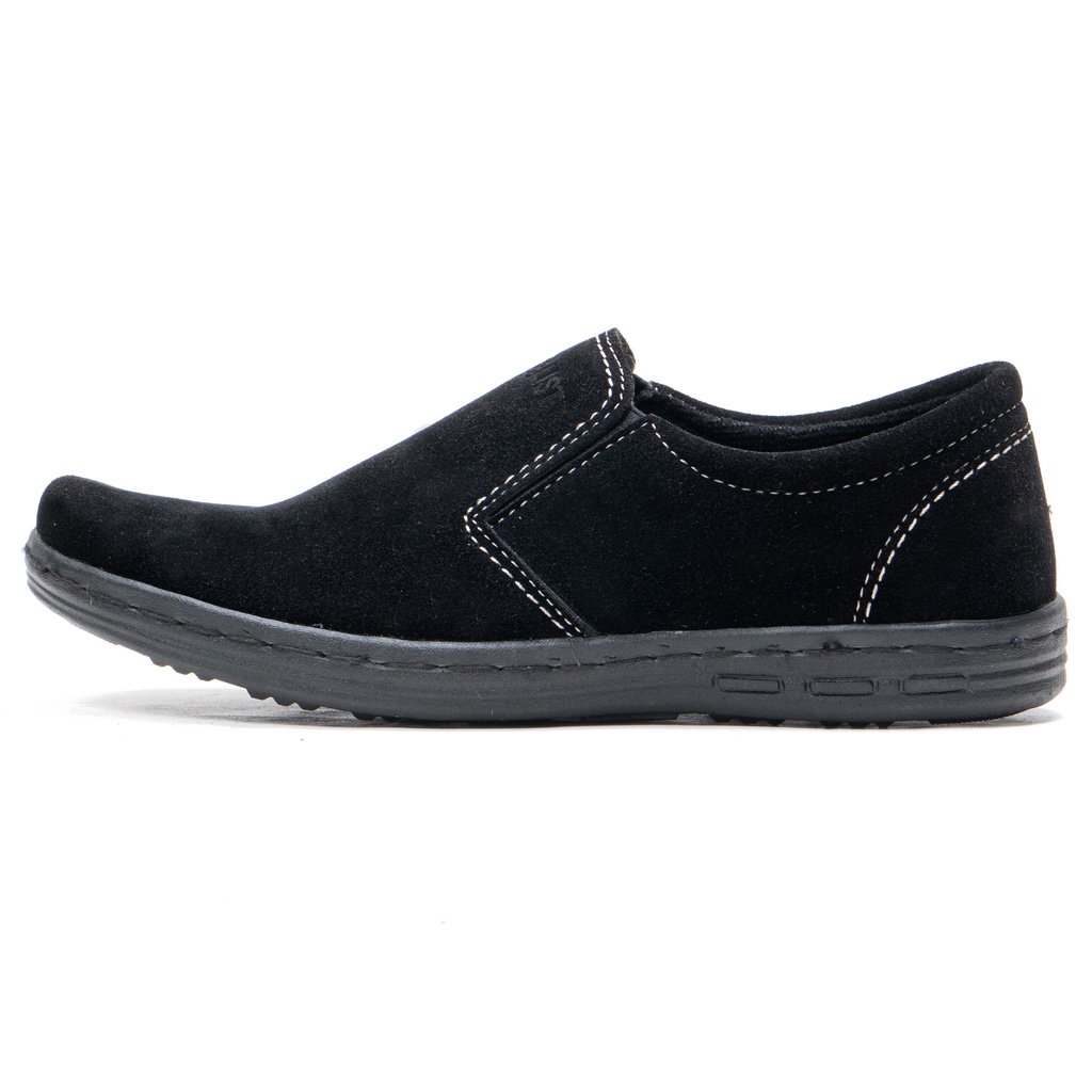 Sepatu Slip On Pria Casual Bahan Kulit Kerja Kantor santai casual S.GP01