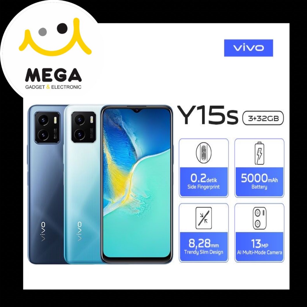 Vivo Y15s 3GB + 32GB Garansi Resmi Vivo Indonesia