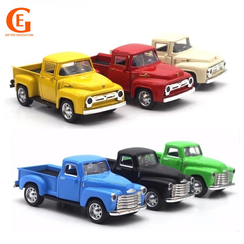 Mainan Mobil Pickup Truck Bahan Alloy Gaya Vintage Skala 1 / 32 Untuk Anak