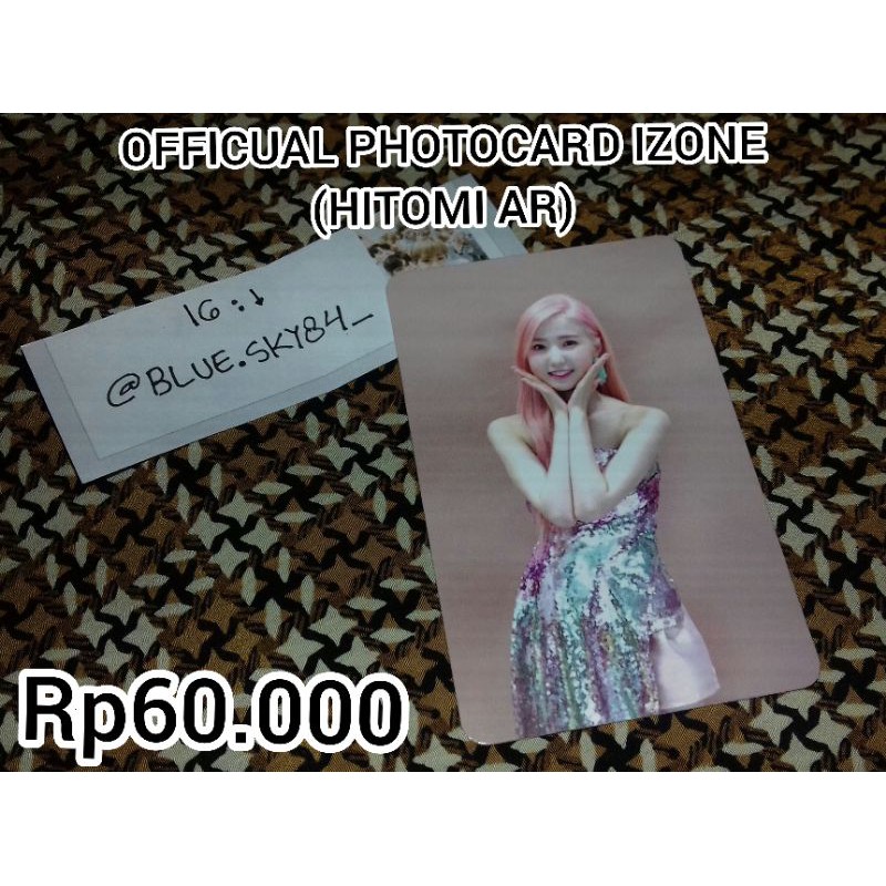 Official photocard izone hitomi ar