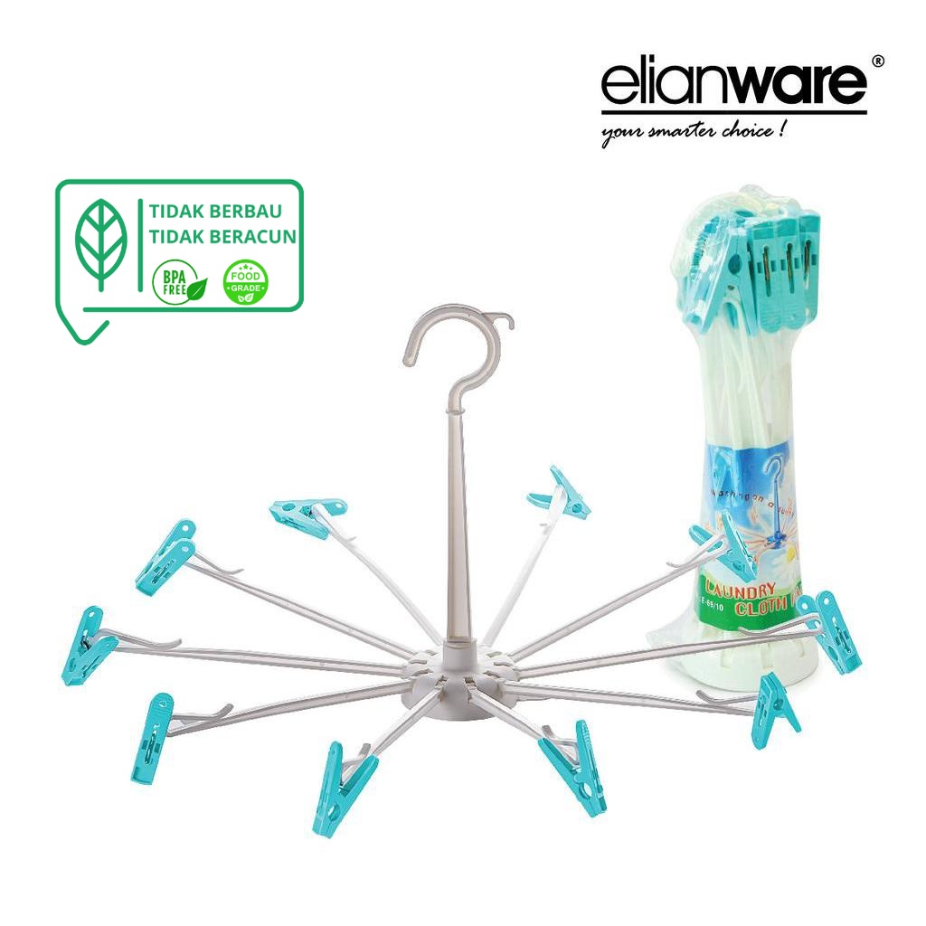ELIANWARE Kids Umbrella Hanging Clip, Baby Hanger, Jemuran Baju Bayi 10pcs E-69/10