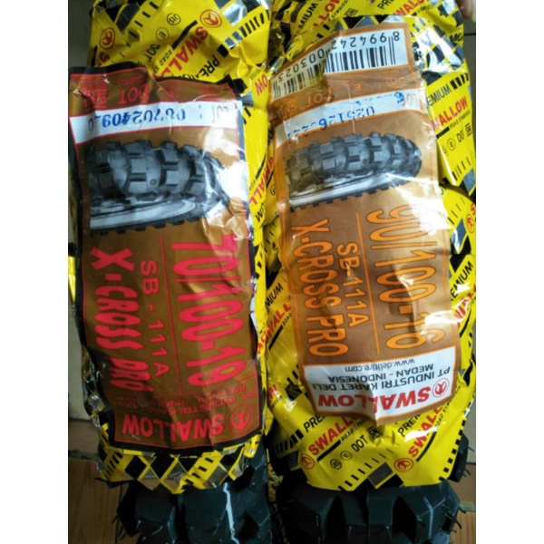 Ban cross/trail buat velg ring 16 dan 19(sepasang) merk swallow x cross pro