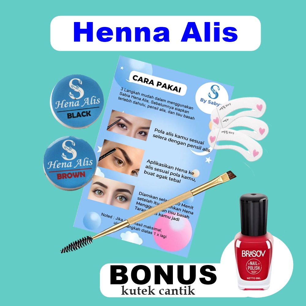 HENNA HENA ALIS HALAL SULAM ALIS EYEBROW HALAL