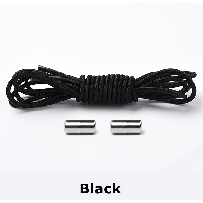 Tali Sepatu Lazy Lace No Tie Shoelaces 1 Pair - F053 - 7RSE2RBK Black
