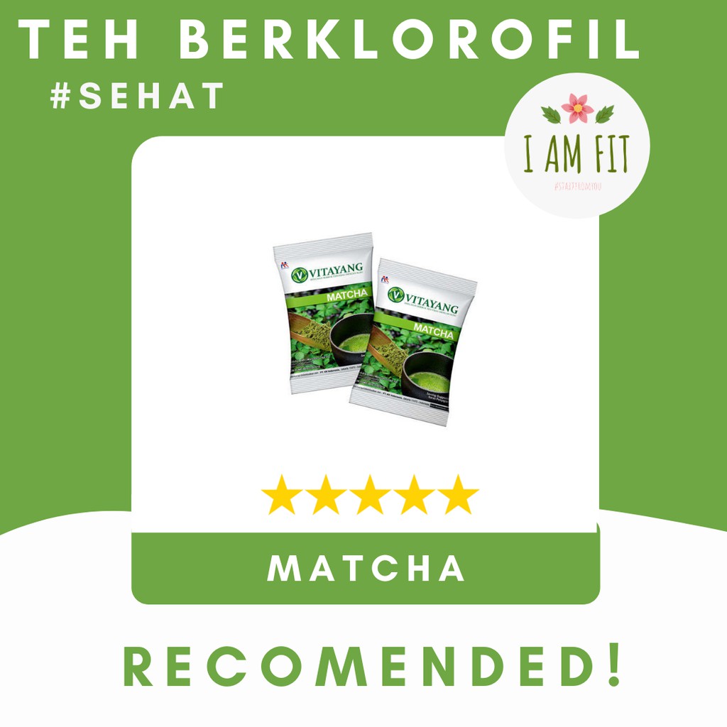 

teh herbal berklorofil | Vitayang Matcha @10saccets