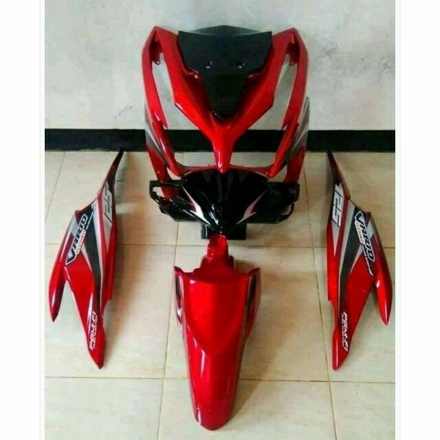 cover body full halus vario techno 125 old merah + stiker