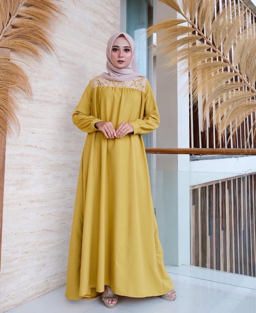 Kimmy Dress, DRESS MUSLIM, baju wanita, baju gamis, dress, gamis, Baju gamis, fashion wanita