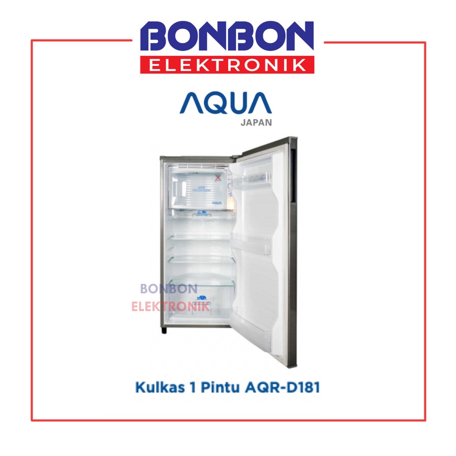 AQUA Kulkas 1 Pintu AQR-D181(DS) / AQR-D181DS / AQRD 181 /  AQRD 185