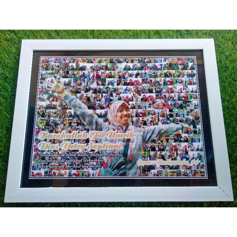 Jual Edit Foto Mozaik dengan Frame Block Poster ukuran 12R dll. -  Multicolor di Seller AJ_store - Karanganyar, Kota Bandung