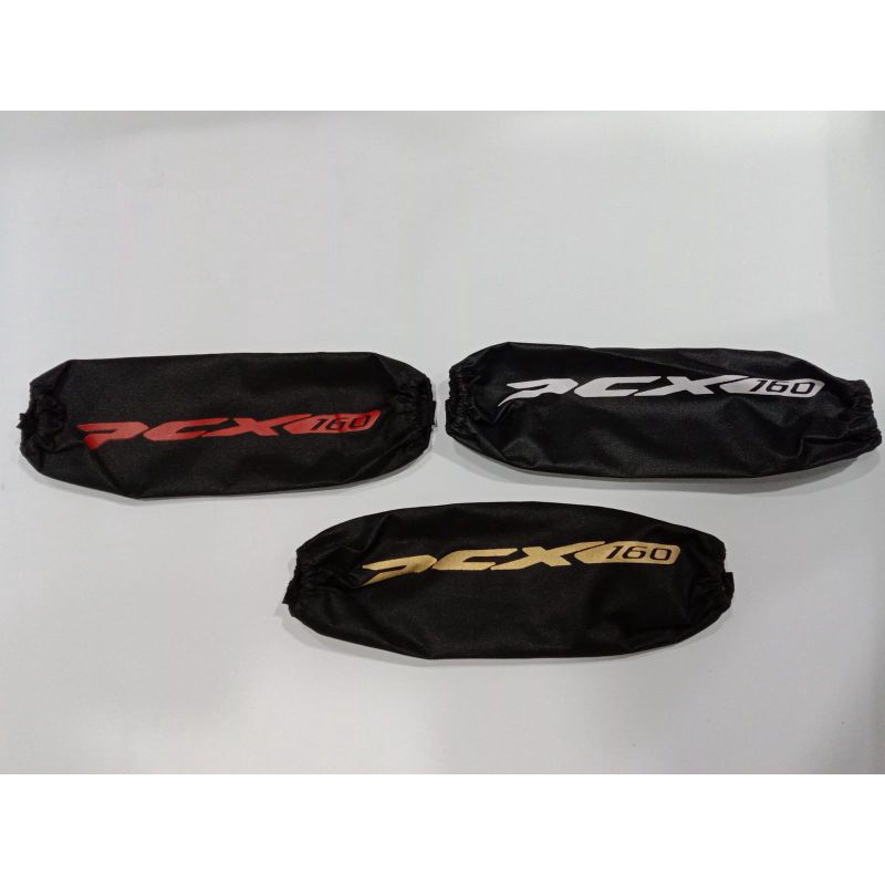 Sarung Cover Pelindung Penutup Shockbreaker  Belakang Motor Waterproof hitam polos tanpa sablon dan sablon