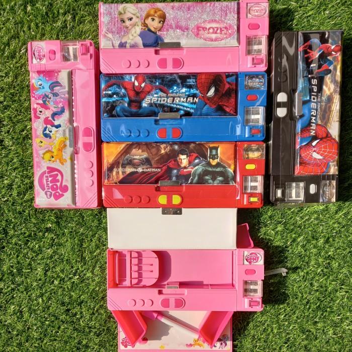 

Pensil Case Tempat Pensil Tombol + Papan Tulis/ Kotak Pensil Tombol Karakter