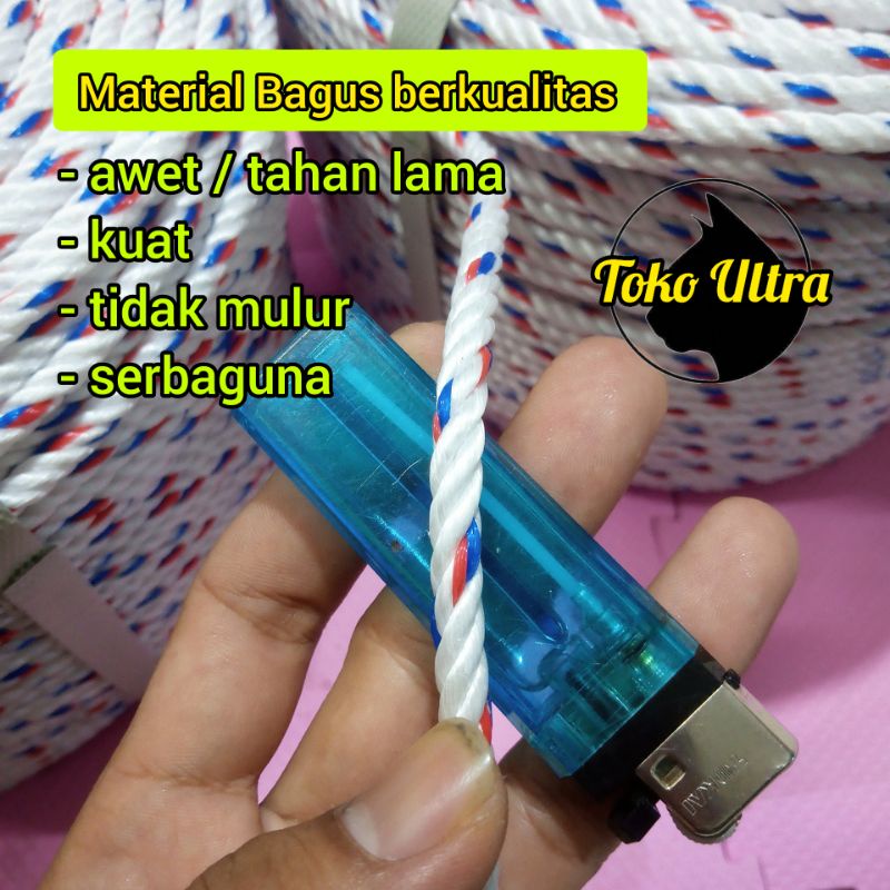 TAMBANG 6 MM PPD (50 METER) / TALI MOBIL BAK / TAMBANG KILOAN / TAMBANG ECERAN / TALI IKAT MOBIL / TAMPAR 6MM / TALI PLASTIK 6MM / TAMBANG PROYEK / TAMBANG MURAH / TAMBANG PPD 6MM / TALI COD / TALI TERPAL / TALI PIK UP / TALI ECERAN / TALI COD