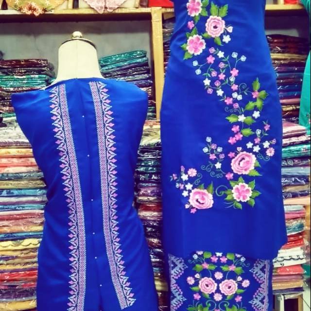 Bahan bakal baju kurung bordir couple