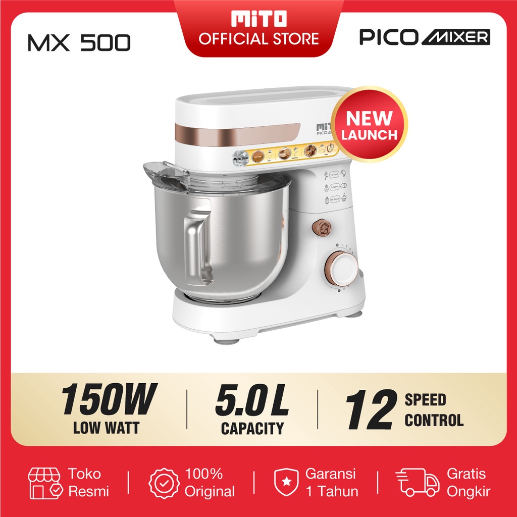 MIXER MX500 MITO 5 LITER ORI GARANSI RESMI 1 TAHUN