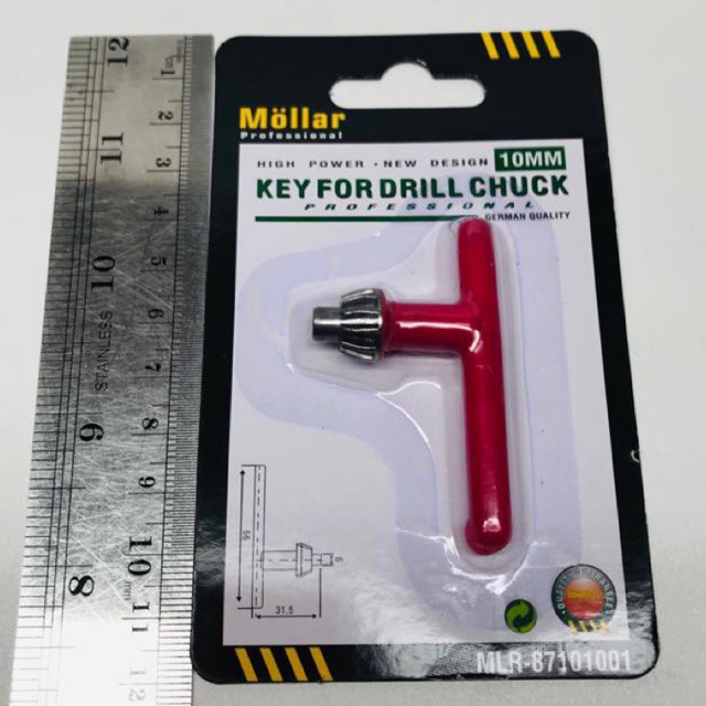 Kunci Kepala Bor Listrik MOLLAR 10 mm 13 mm - Mata Kunci Bor 10mm 13mm - Key For Drill Chuck