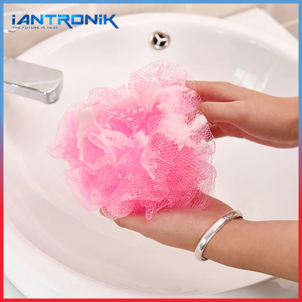 Spons Jaring Sabun Cair / Spon Mandi Warna Warni / Shower Puff Sponge